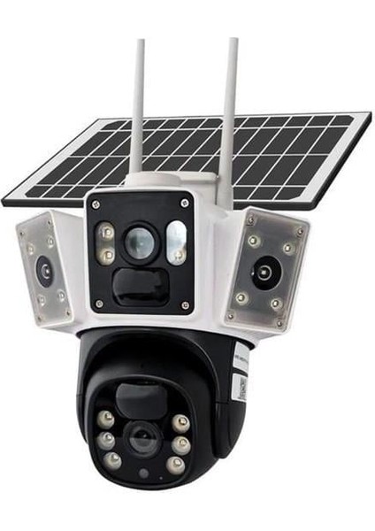 6mp Solar 3.6 mm APX-WSP346 4g Çift Kamera 16 LED Wifi Ptz