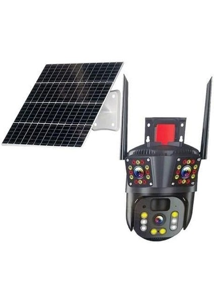 6mp Solar 3.6 mm APX-WSP348 4g Çift Kamera 49 LED Wifi Ptz