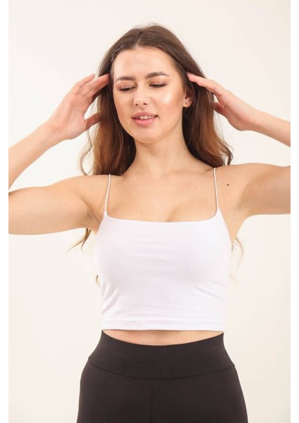 Kadın Basic Ip Askılı Penye Crop Body 1066 fiyatları