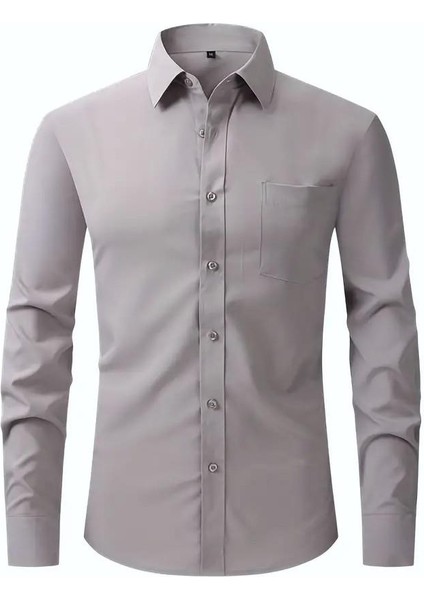 Erkek Klasik Uzun Kol Gömlek Micro BGL-ST03497