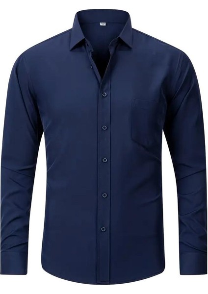 Erkek Klasik Uzun Kol Gömlek Micro BGL-ST03497