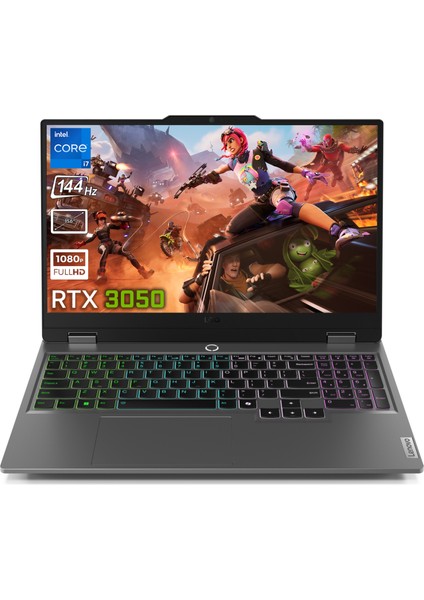 Loq 15IRX9 Intel Core I7 13650HX 16GB 512GB SSD Rtx 3050 6gb (95W) 15.6" 144Hz Fhd Freedos Taşınabilir Bilgisayar 83DV00G5TRN1