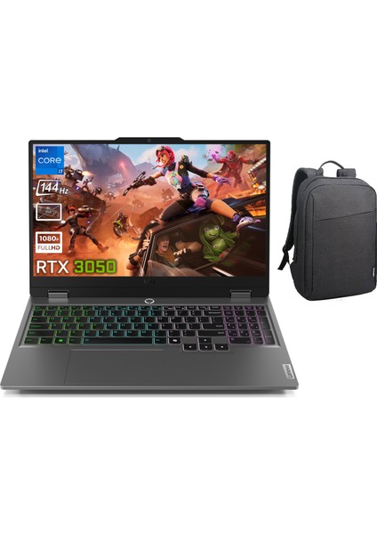 Loq 15IRX9 Intel Core I7 13650HX 24GB 512GB SSD Rtx 3050 6gb (95W) 15.6" 144Hz Fhd Freedos Taşınabilir Bilgisayar 83DV00G5TRN11+ Lenovo B210 15.6" Siyah Çanta