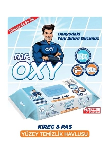 Sihirli Bez Kireç & Pas Yüzey Temizlik Havlusu 50 Yaprak Plastik Kapaklı (3 Lü Set) 150 Yprk