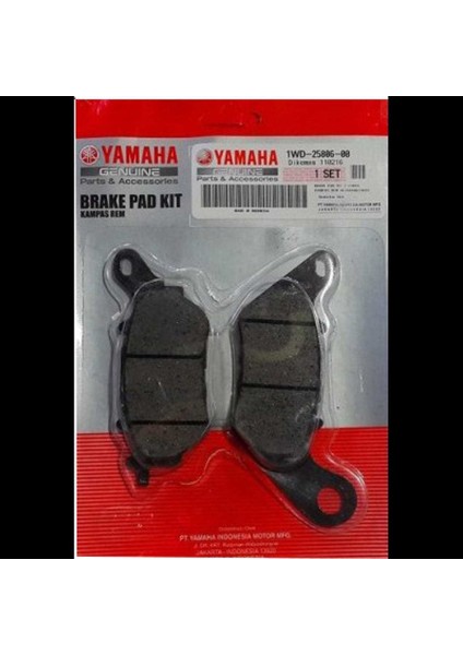 Yamaha Yzf R25-MT25 Arka Fren Balatası Orjinal