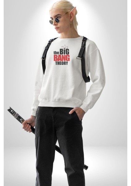 The Big Bang Theory Kadın Erkek Beyaz Baskılı Sweatshirt modelleri