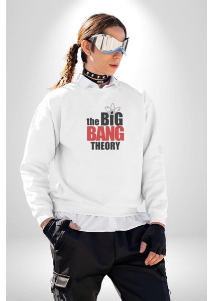 The Big Bang Theory Kadın Erkek Beyaz Baskılı Sweatshirt indirimleri