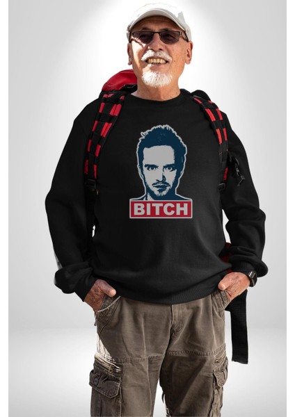 Breaking Bad Kadın Erkek Siyah Baskılı Sweatshirt