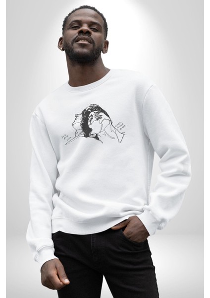 Elio ve Oliver Call Me By Your Name Kadın Erkek Beyaz Baskılı Sweatshirt fırsatları