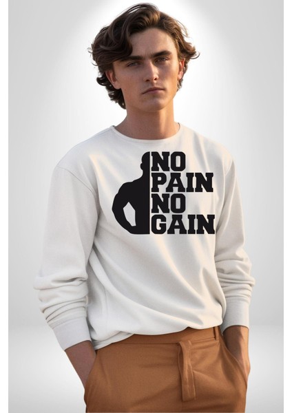 Gym Spor Sever Salon Vucut Geliştirme Emeksiz Olmaz Kadın Erkek Beyaz Sweatshirt fırsatları
