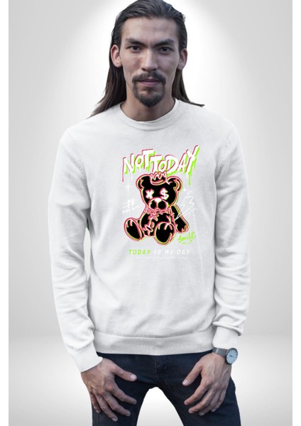 Bugün Değil Kadın Erkek Beyaz Sweatshirt fırsatları