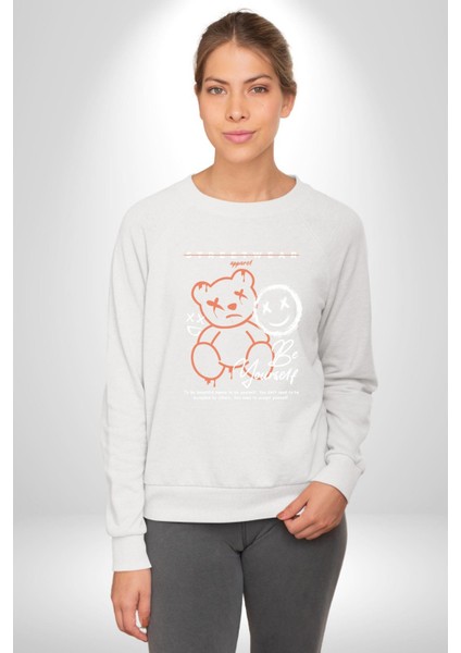 Yükseliş Için Kendin Ol Kadın Erkek Beyaz Sweatshirt fırsatları