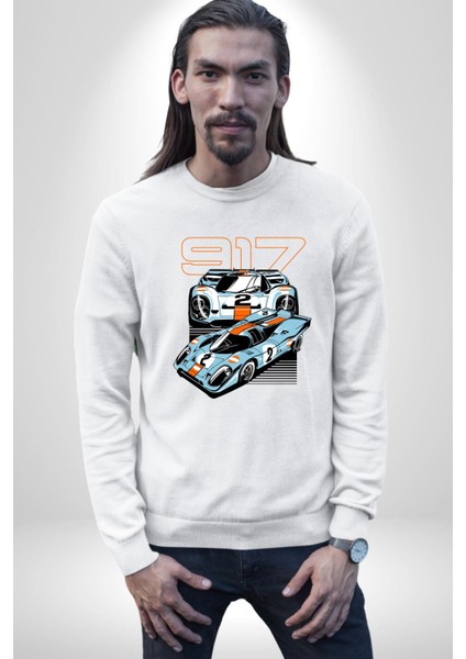 Porsche 917K Martini Kadın Erkek Beyaz Sweatshirt