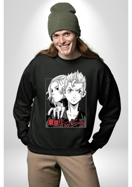 Tokyo Intikamcıları Anime Tokyo Revengers Kadın Erkek Siyah Sweatshirt indirimleri
