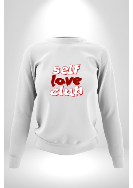 Kendini Sevme Kulübü Sokak Stili Kadın Erkek Beyaz Sweatshirt fırsatları