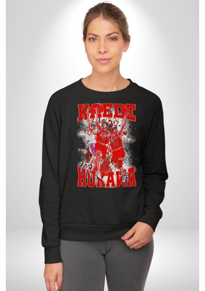 Anime Kaede Rukawa Basketbol Karakteri Kadın Erkek Siyah Sweatshirt fiyatları