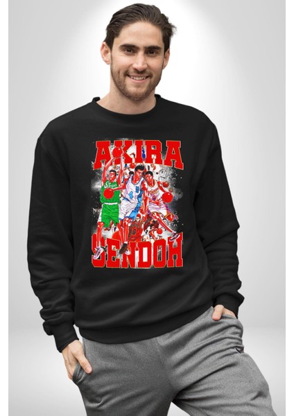 Basketbol Akira Sendoh Anime Slam Dunk Karakter Kadın Erkek Siyah Sweatshirt fiyatları