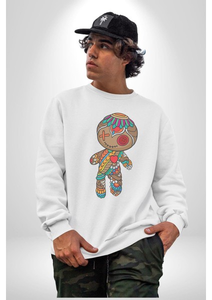 Voofoo Bebeği Doll Doldurulmuş Bebek Kadın Erkek Beyaz Baskılı Sweatshirt fiyatları