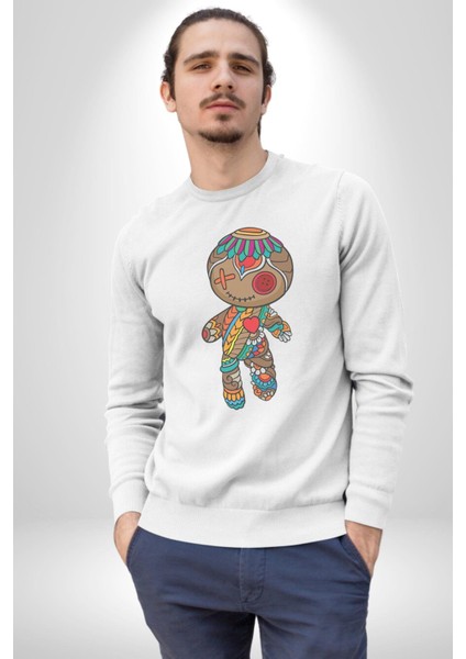 Voofoo Bebeği Doll Doldurulmuş Bebek Kadın Erkek Beyaz Baskılı Sweatshirt fırsatları