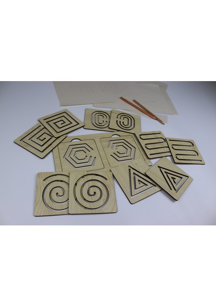 Montessori Iki El ile Ince Motor Beceri ve Çizgi Çalışma Seti