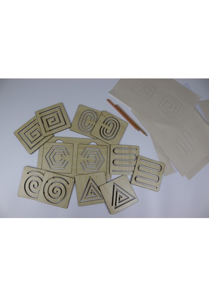 Montessori Iki El ile Ince Motor Beceri ve Çizgi Çalışma Seti fırsatları