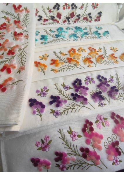 Soft Kadife Havlu 6 Adet 3 Boyutlu Tafting Baskılı 50X90 cm fiyatları