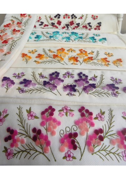 Soft Kadife Havlu 6 Adet 3 Boyutlu Tafting Baskılı 50X90 cm fırsatları