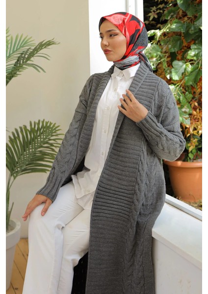 Kadın Uzun Kollu Uzunsaç Örgülü Hırka modelleri