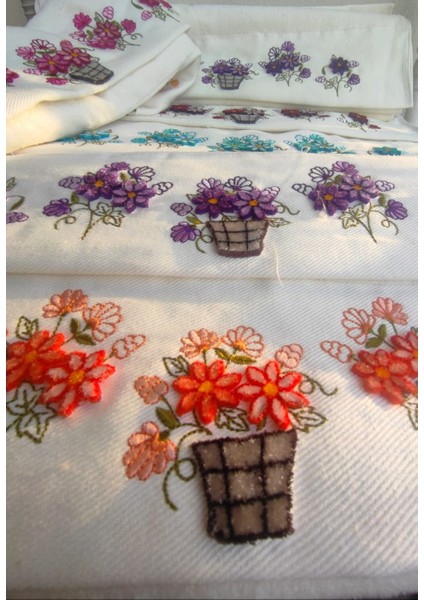 Soft Kadife Havlu 6 Adet 3 Boyutlu Tafting Baskılı 50X90 cm fırsatları