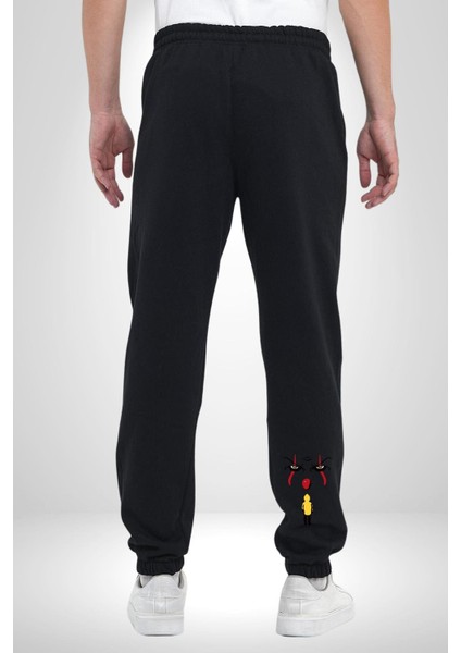 Pennywise Vs Georgie Korku Filmi 3 Iplik Erkek Baskılı Siyah Eşofman Altı fiyatları