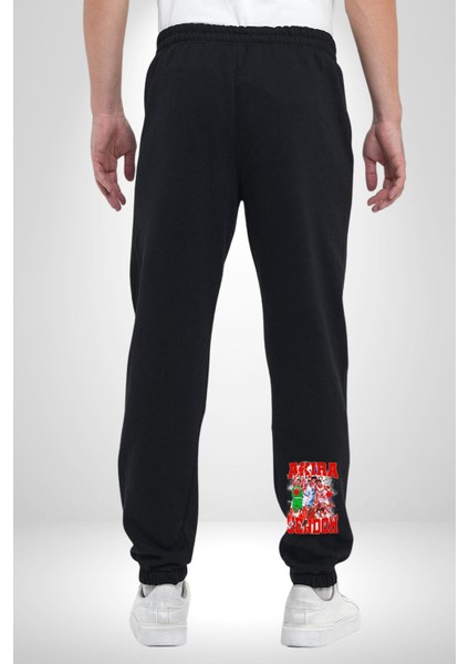 Basketbol Akira Sendoh Anime Slam Dunk Karakter 3 Iplik Erkek Baskılı Siyah Eşofman Altı fırsatları