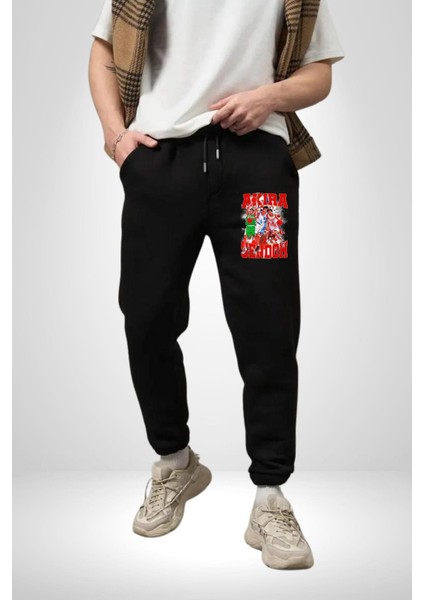 Basketbol Akira Sendoh Anime Slam Dunk Karakter 3 Iplik Erkek Baskılı Siyah Eşofman Altı indirimleri