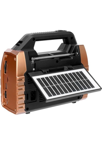 Mikado MDR-325 Ahşap Usb- Tf Destekli Fm/am/sw/bt+Solar+Power Bank 3 Band Klasik Radyo