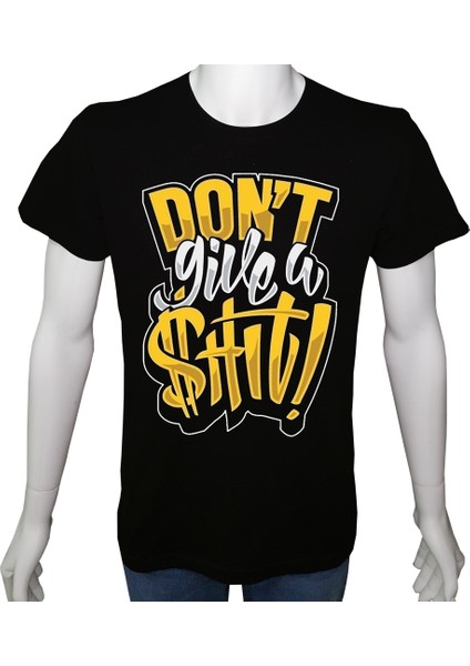 Unisex T-Shirt Siyah 'aforizma / Umurumda Değil' Baskılı S