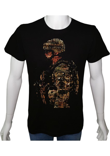 Unisex T-Shirt Siyah 'asker&taktik / Asker4' Baskılı L