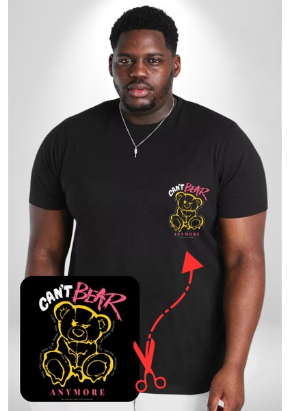 Artık Katlan Siyah Büyük Beden Kadın Basic Minimal Baskılı Tişört fiyatları