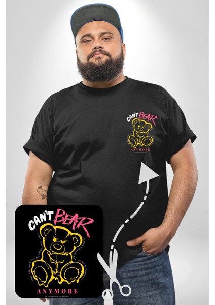 Artık Katlan Siyah Büyük Beden Kadın Basic Minimal Baskılı Tişört fırsatları