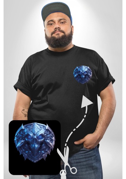 Kuru Kafa Kalkan Koruma Siyah Büyük Beden Kadın Basic Minimal Baskılı Tişört fiyatları