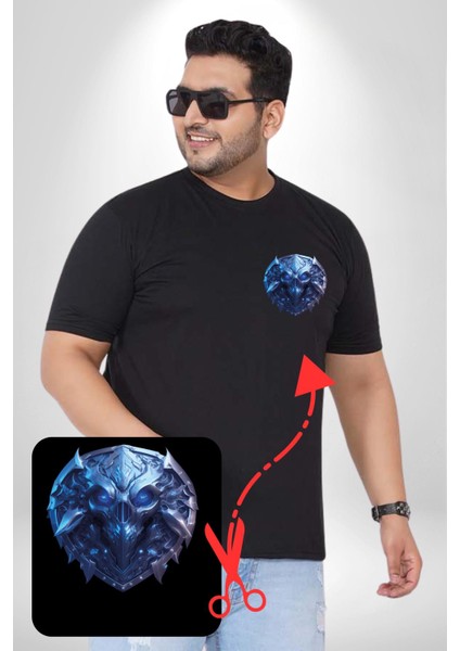 Kuru Kafa Kalkan Koruma Siyah Büyük Beden Kadın Basic Minimal Baskılı Tişört modelleri