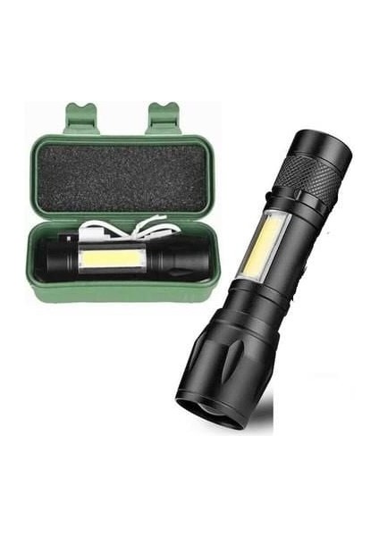 Cata CT-8024 Police Cep LED USB Şarjlı 3 Fonksiyonlu El Feneri