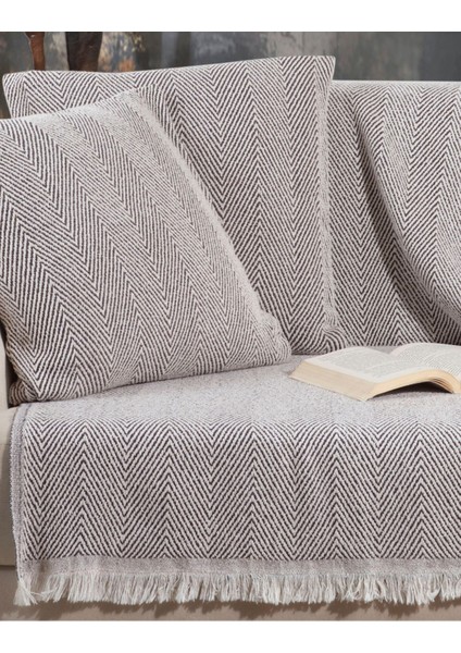 Lily Koltuk Örtüsü 150 x 200 cm Kanepe Çekyat Divan Örtüsü Şalı Pamuklu Püsküllü