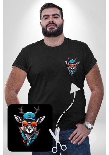 Güneş Gözlüğü Savaşcı Geyik Siyah Büyük Beden Kadın Basic Minimal Baskılı Tişört fırsatları
