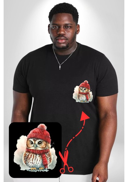 Kış Kırmızı Atkı Bere Baykuş Siyah Büyük Beden Kadın Basic Minimal Baskılı Tişört fırsatları