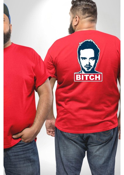 Breaking Bad Büyük Beden Kırmızı Tişört Kadın Erkek Ünisex Sırt Baskılı fiyatları
