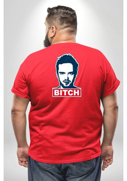 Breaking Bad Büyük Beden Kırmızı Tişört Kadın Erkek Ünisex Sırt Baskılı fırsatları