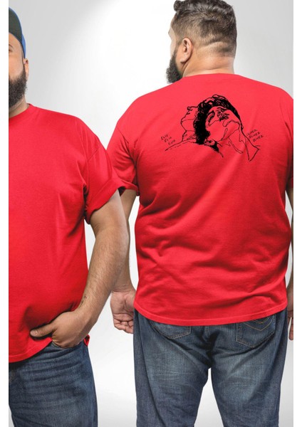 Elio Ve Oliver Call Me By Your Name Büyük Beden Kırmızı Tişört Kadın Erkek Ünisex Sırt Baskılı fiyatları