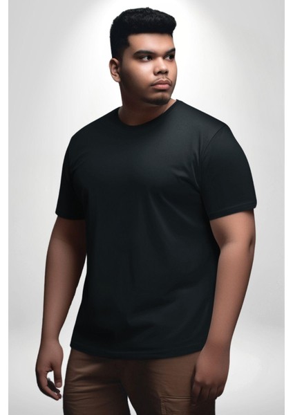 Astronot Yapay Zeka Yürüyüş Büyük Beden Siyah Tişört Kadın Erkek Ünisex Sırt Baskılı modelleri