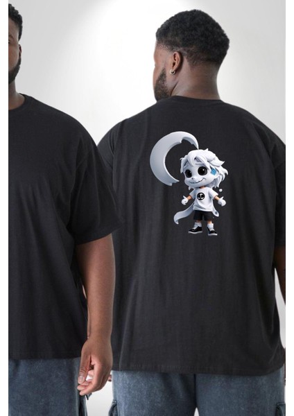 Japon Anime Baruto Momoshiki Büyük Beden Siyah Tişört Kadın Erkek Ünisex Sırt Baskılı fiyatları