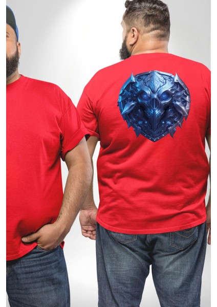 Kuru Kafa Kalkan Koruma Büyük Beden Kırmızı Tişört Kadın Erkek Ünisex Sırt Baskılı fiyatları