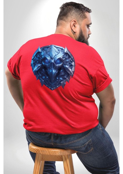 Kuru Kafa Kalkan Koruma Büyük Beden Kırmızı Tişört Kadın Erkek Ünisex Sırt Baskılı fırsatları